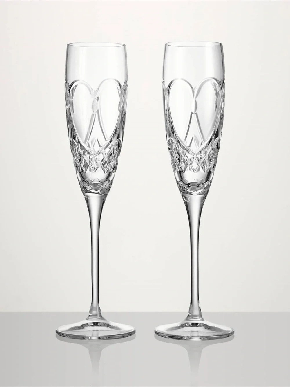 Waterford True Love Crystal Champagne Flutes – Set of 2